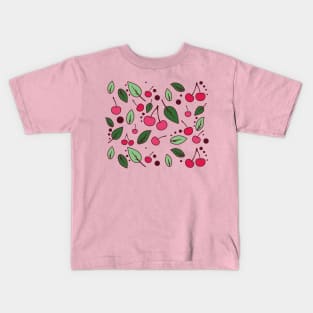 Delicious cherries pattern Kids T-Shirt